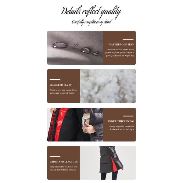 FODARLLOY New Design Winter Warm Thickness Hooded Thick Puffer Jacket