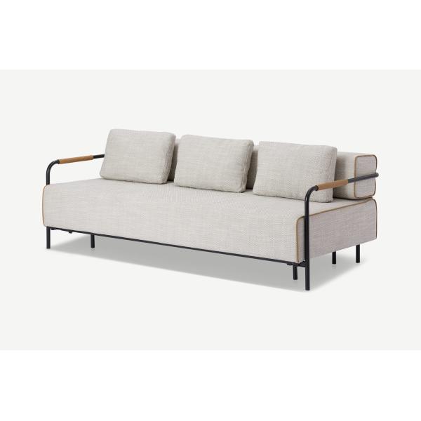 High Density Foam Upholstery Hotel Nestor Sofa Bed Extend Space 3 Seat