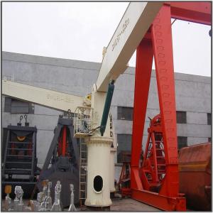 Straight Boom Harbor Crane Pedestals and Platform Marine Ship Deck Crane