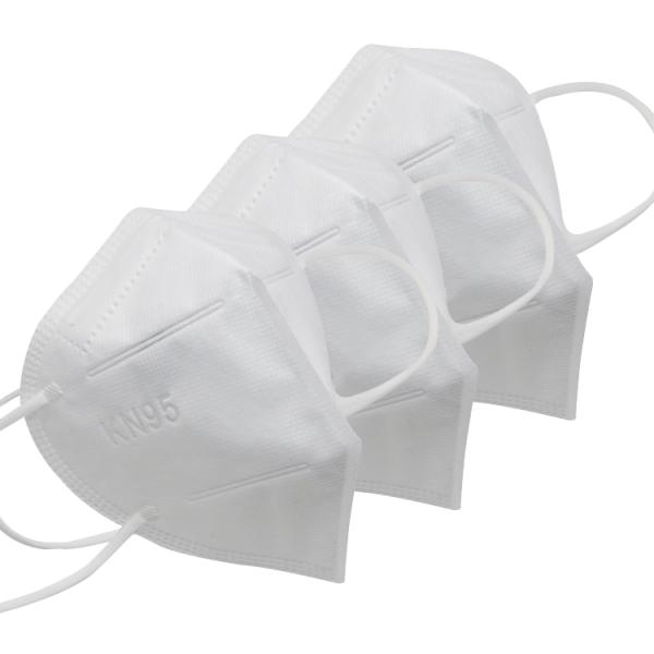 White Nonwoven Disposable KN95 Mask Dust Respirator , Disposable Earloops Mask
