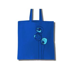 Cotton Tote Women 3 Blue Roses- Cotton Tote Bag Women by loonde GOOD price and