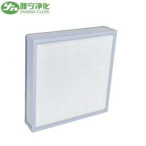 Panel Filter Construction Customized H13 Deep Pleat HEPA Filter with Aluminum