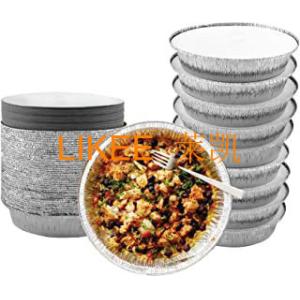 Insulation Preservation Round Aluminum Foil Container For Freezer