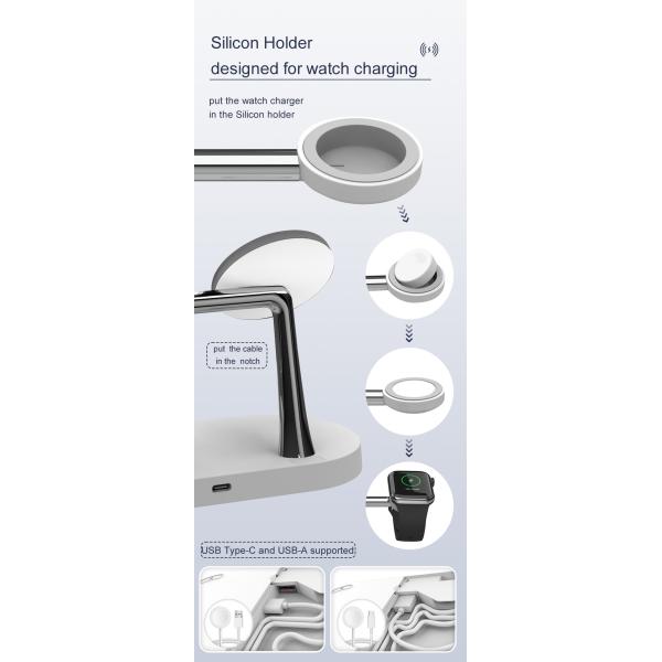 FCC ROHS Metal Wireless Charging 15W Zinc Alloy Wireless Charger Bracket