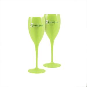 Perrier Jouet Green Plastic Champagne Flutes 175ml 6oz