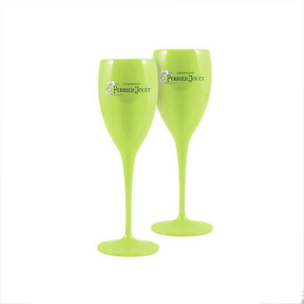 Buy Perrier Jouet Green Plastic Champagne Flutes 175ml 6oz at wholesale prices