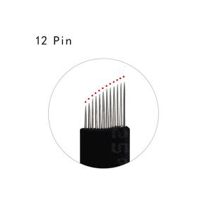 12 Pins 0.18MM Nano Eyebrow Needle Gama Rays Sterilized