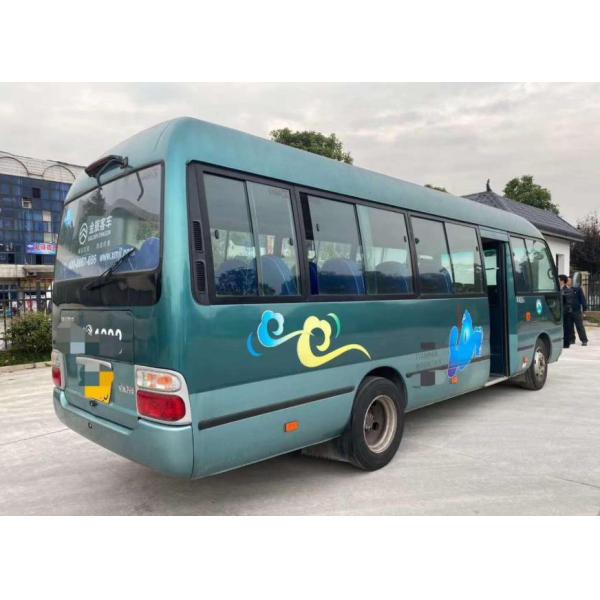 Golden Gragon Coaster 26 Seats Hino Engine Bus Green Color 100km/H