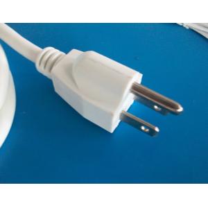 UL Nema 5-15p plug with white flexible AC cords SVT SJT SJTW SPT-2 SPT-3 cables