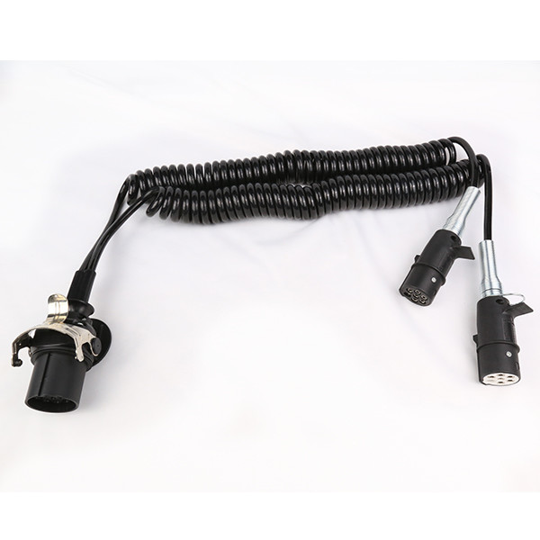 Buy Plastic Waterproof 24v Coiled Wire Cable Lightweight With Smooth Surface at wholesale prices