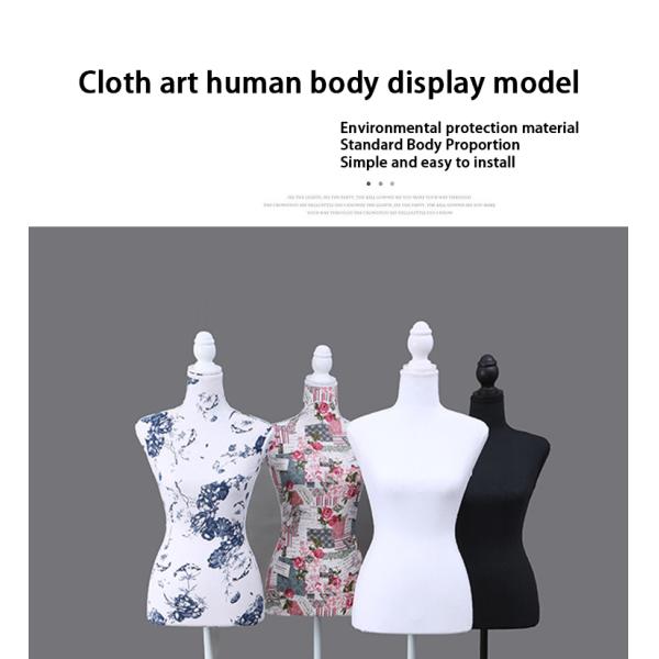 Factory direct sales foam cloth female model clothing display props bust printed linen cloth pin-inserable cloth