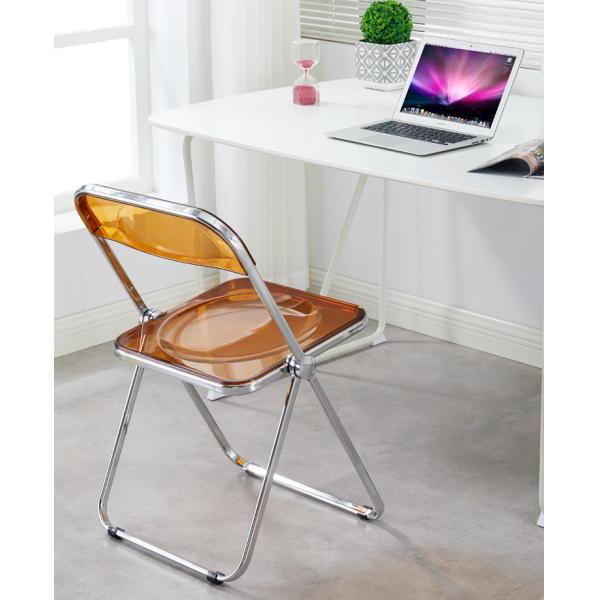 Custom Logo Clear Plastic Folding Chair for Garden Restaurant Cafe Wedding Banquet Even