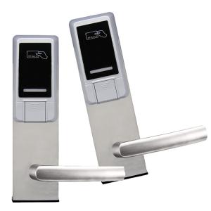 62mm Backset Card / Key Open Electronics Door Lock For Hotel Room SUS201