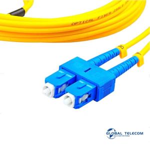 SC UPC Fiber Optic Patch Cord , 3M 5M Duplex Fiber Patch Cable with G652D G657A1