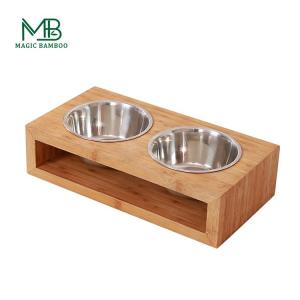 1L Capacity Automated Pet Feeder with Elevated Dual Bowls Multifunctional Design