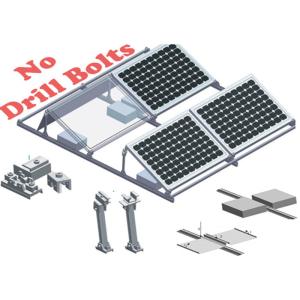 Super Supplier Pre Assembled Flat Roof Ballasted Solar Racking Systems