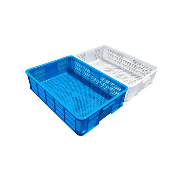 Buy HDPE Perforated Plastic Trays Collapsible Plastic Crate For Bread And Fish 600*420*145 at wholesale prices