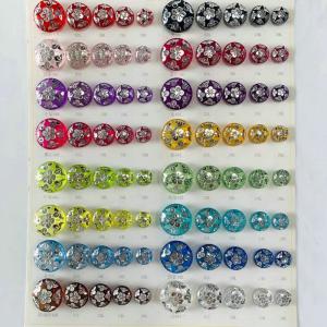 Free sample multi colors plastic acrylic material crystal buttons