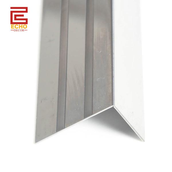 Non Slip Stair Nosing Trim Stainless Steel Tile Stair Edge Trim Corrosion