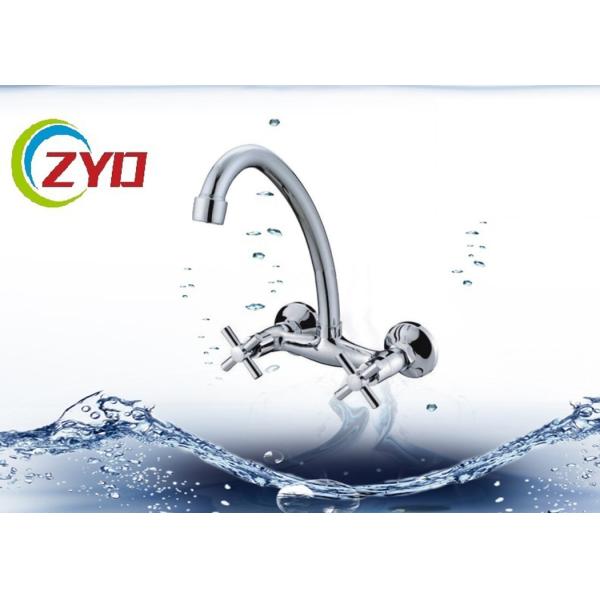 Buy Basin Double Handle Kitchen Faucet Stainless Steel Casting ABS Material at wholesale prices