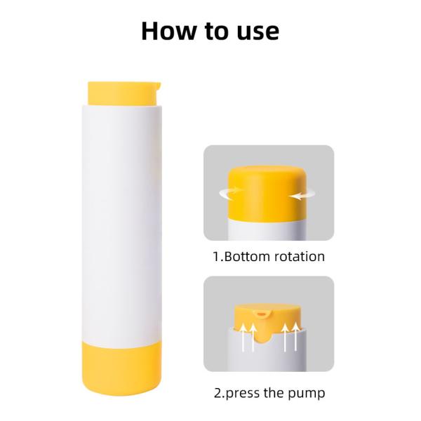 Replaceable Plastic Bottom Rotary 30ml 50ml 100ml Lotion / Essence Bottle 50g Cream Jar Skincare Family Packaging Set