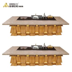 Rectangle Teppanyaki Grill Table Induction Heating 2400mm Length