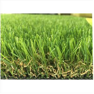 50mm Height Garden Fake Grass Double Wave Monofilament Yarn
