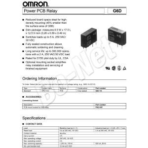G6D-1A-ASI-12VDC Omron orignal new electromagnetic relay