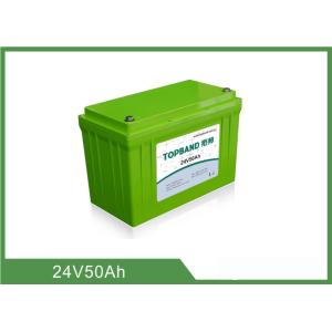 China 24V 50Ah Rechargeable Lithium Iron Phosphate Battery  High Energy Density on sale