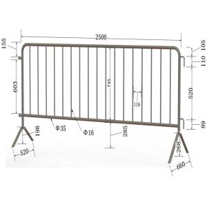 China Hot sale road safety metal pedestrian used crowd control barrier on sale