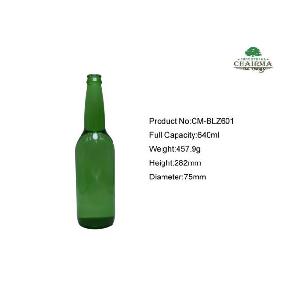 Buy 600ml Emerald green Glass beer bottle at wholesale prices
