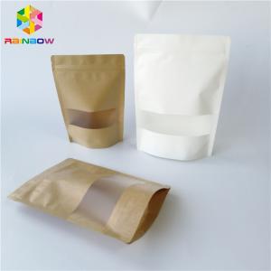Reusable Lamination Plastic Food Packaging White Brown Paper Customized Printing