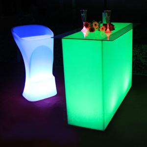 Quality Commercial Luminous LED Bar Counter , Rectangle LED Glow Table Waterproof for sale