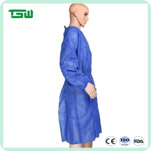 China Disposable Spunbond Nonwoven Isolation Gown For Hospital on sale