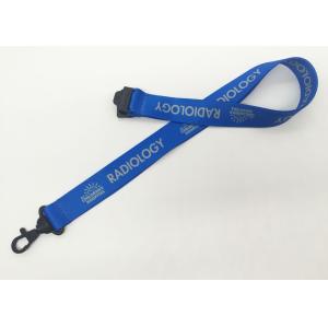 Blue sublimation printing lanyards/ heat transfer lanyards with plastic lobster