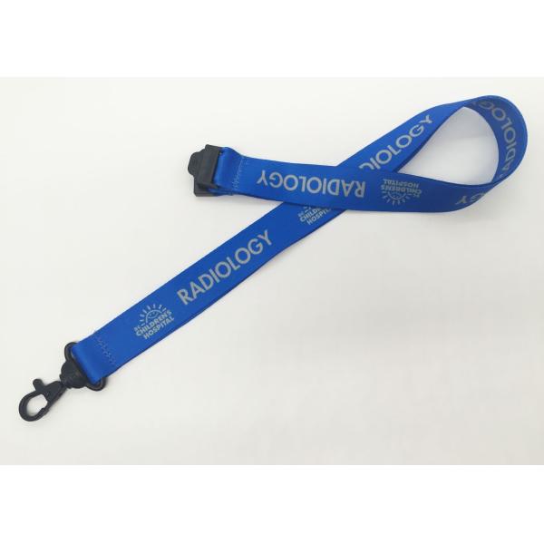 Blue sublimation printing lanyards/ heat transfer lanyards with plastic lobster
