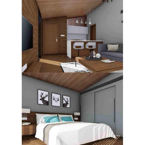 Novel Luxury Prefab House / Prefab Garden House With Wooden Interior Appearance