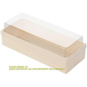 18 Oz Rectangle Long Straight Wooden Containers - Containers Sold Separately,