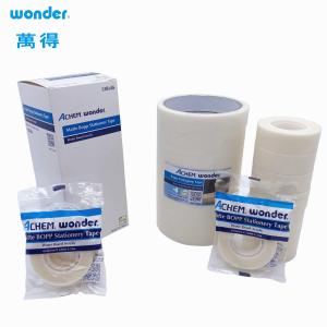 Transparent BOPP Stationery Tape Matte White 50mm For Labeling