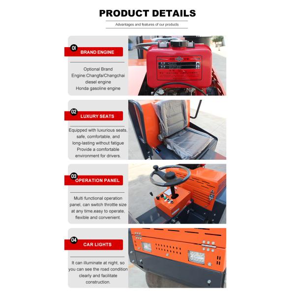 1 Ton 2 Ton 3 Ton Compactor Road Roller Construction Machinery Vibratory Asphalt Roller Price