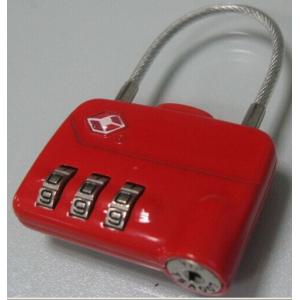 Quality TSA number padlock cable rope with 3 digit for sale