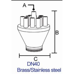 Stainless Steel Concertrating Shooting Fountain Jet Nozzle Water Fountain Spray