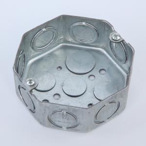 4 Gang Mansory Steel Conduit Box 1.60mm Thickness Zinc Plated 1/2" 3/4"