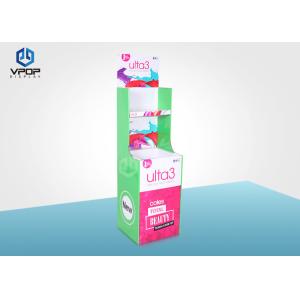 Easy To Fold Trays Custom Pop Paper Floor Display For Retailing