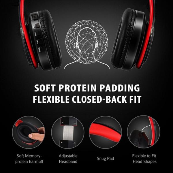 B3 Foldable Wireless Headphones Bluetooth Headphone with Mic Low Bass Headset Adjustable Earphones for PC Mobile Phone MP3