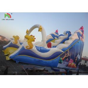 PVC Tarpaulin Blue Inflatable Bouncers Toddler Slide Playground Theme Park