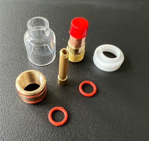 TIG Accessories Clear Nozzle Kit 53GQ Gas Lens Adapter Wedge Collet for Clear