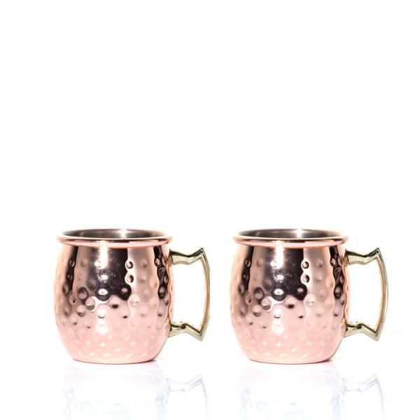Buy Factory Custom 65ml  Moscow mule rose gold finished with handles stainless steel mug at wholesale prices