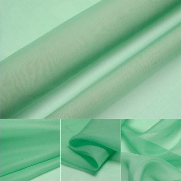 Lightweight 23.6gsm Plain Mulberry Pure Silk Organza Fabric Gauze Argentina 114cm