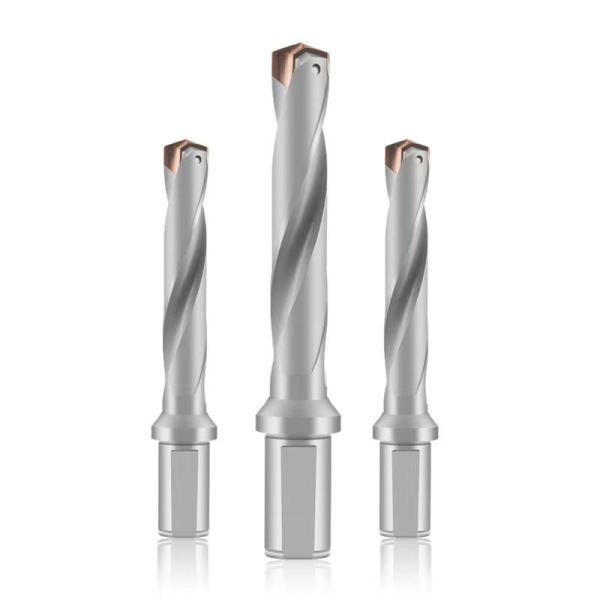 14D Spiral Flute Crown Drill Bit Carbide Hole Cutter Indexable Deep Hole